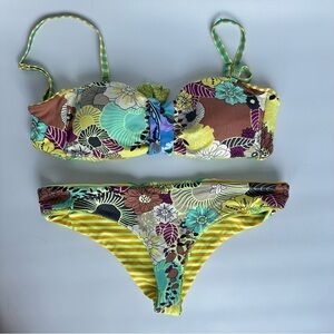 Maaji Vibrant Reversible‎ Bright Bikini Set Surfing Beach Stand Up Paddle Board